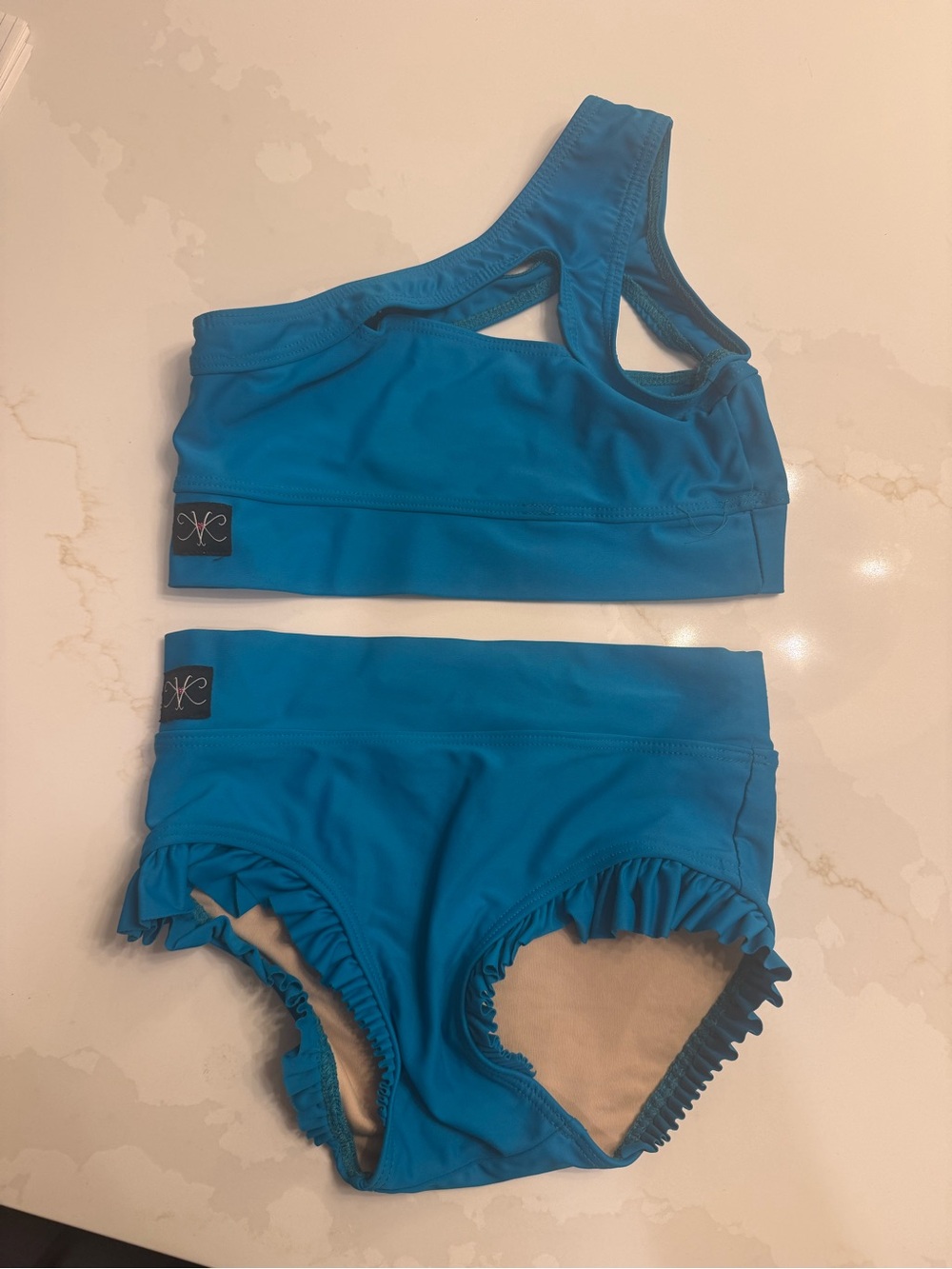 Kandi Kouture Deep Blue One-Shoulder Dance Set C/L